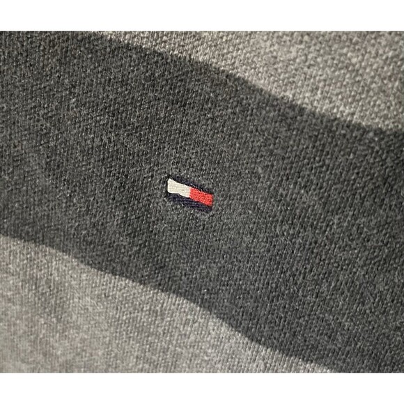 Tommy Hilfiger Men's Polo Shirt Size XXL Striped Black and Gray Preppy Casual - Picture 4 of 8